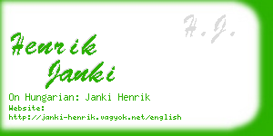 henrik janki business card